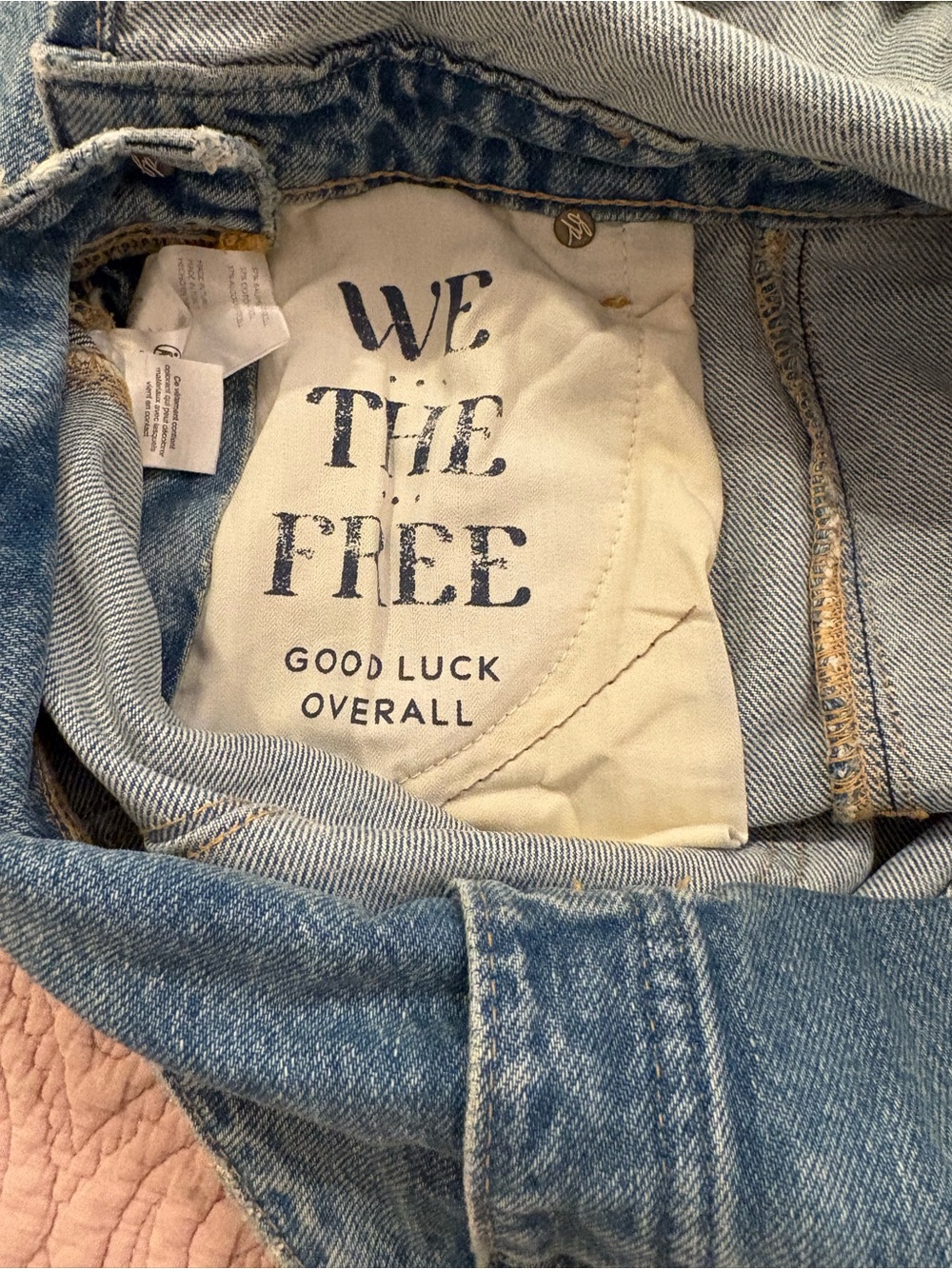 NWOT We The Free Good Luck Barrel Light Blue Denim Overalls - Picture 8 of 11